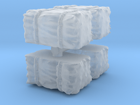 Hay Bale (x4) 1/144 in Smooth Fine Detail Plastic