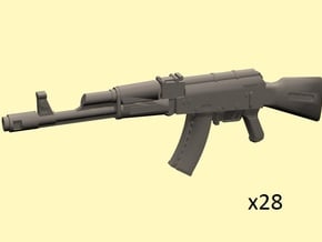 28mm AK-74 in Tan Fine Detail Plastic