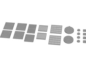 IviMob02 - Sewer plates in Tan Fine Detail Plastic