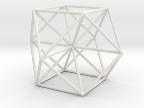 cuboctahedron, Vector Equilibrium in White Natural Versatile Plastic