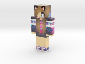 Cute_Galaxy_Cat_Girl (1) | Minecraft toy in Glossy Full Color Sandstone