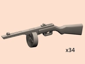 1/35 Soviet PPSh-41 gun (drum) in Clear Ultra Fine Detail Plastic