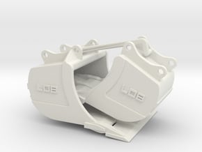 QC80 Tieflöffelset 4 mit Schneide / bucket set 4 w in White Natural Versatile Plastic: 1:50