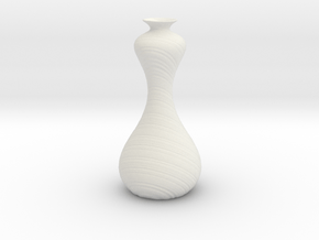 Groovy Vase in White Natural Versatile Plastic