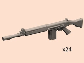 1/35 FN FAL rifles in Clear Ultra Fine Detail Plastic
