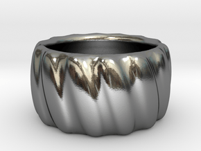 Wavy Ring in Polished Silver: 6.75 / 53.375