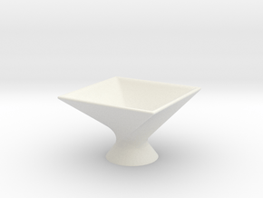Twist Bowl in White Natural Versatile Plastic