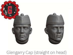 28mm Heroic Scale Glengarry bonnets, worn straight in Tan Fine Detail Plastic: Small