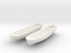 1/72 Scale USN Life Boats in White Natural Versatile Plastic