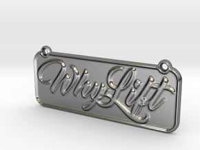 WhyLift custom pendant in Polished Silver