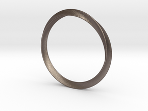 Delicate Bangle in Polished Bronzed Silver Steel