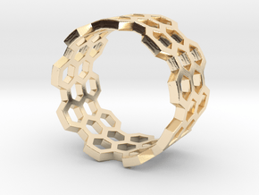 Honeycomb Ring_B in 14K Yellow Gold: 5 / 49