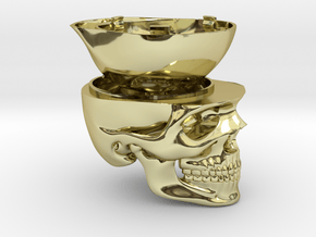 Skull Ring Box (FULL MODEL) - Engagement Ring Box in 18K Yellow Gold