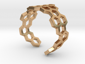 Honeycomb Ring_C in Polished Bronze: 8 / 56.75