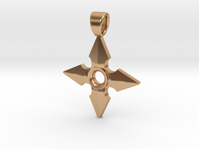 Shuriken [pendant] in Polished Bronze