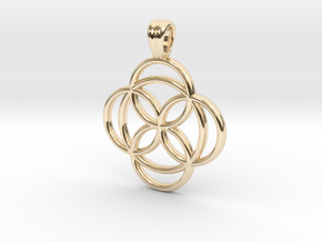 Celtic rose [pendant] in 14k Gold Plated Brass