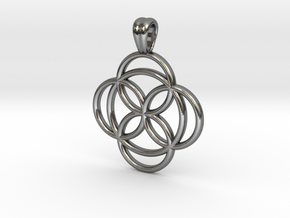 Celtic rose [pendant] in Polished Silver