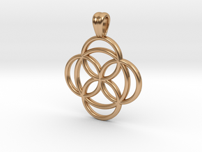 Celtic rose [pendant] in Polished Bronze