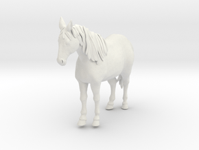 Horse Standing in White Natural Versatile Plastic