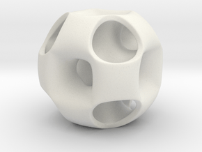 Ported Cube Pendant_02 in White Natural Versatile Plastic