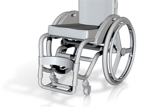 Wheelchair 02. 1:24 Scale in Tan Fine Detail Plastic