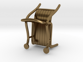 ThinkingMan Chair - 1/4" Model in Polished Bronze: 1:48 - O