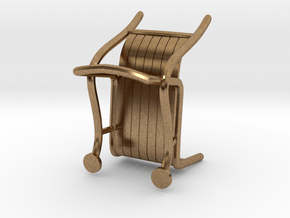 ThinkingMan Chair - 1/4" Model in Natural Brass: 1:48 - O