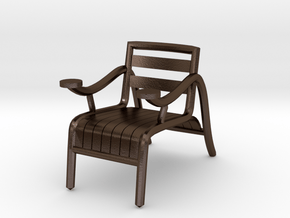 ThinkingMan Chair - 1/4" Model in Polished Bronze Steel: 1:48 - O