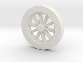 Fire Queen tender wheel pattern in White Natural Versatile Plastic