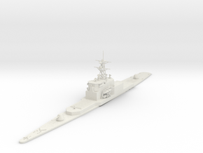 1/500 Scale USS Long Beach Strike Cruiser in White Natural Versatile Plastic