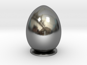Egg  in Polished Silver: Medium