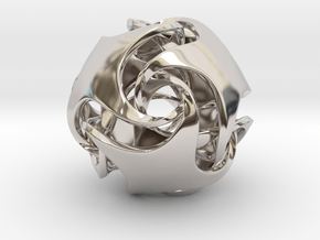 Twisted Geometric Pendant - Hexa in Platinum