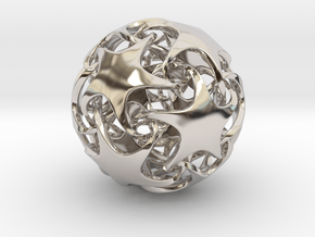 Twisted Geometric Pendant - Dodeca in Platinum