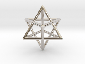 Star Tetrahedron Pendant in Platinum: Large