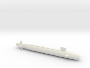 Virginia SSN, Full Hull, with sonar bumps, 1/1250 in White Natural Versatile Plastic