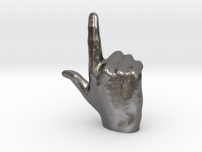 l sign language in Polished Nickel Steel