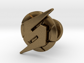 Metroid Symbol Cufflink in Natural Bronze