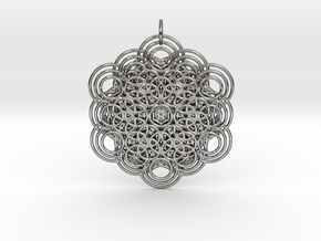 YAHWEH´S CUBE FRACTALIZED DOUBLE SIDE CUSTOMIZABLE in Fine Detail Polished Silver