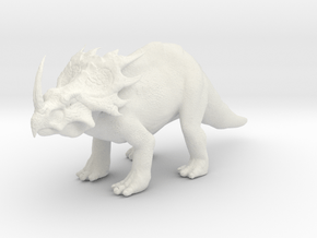 Styracosaurus in White Natural Versatile Plastic