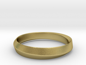 Mobius Ring - 90 _ Wide in Natural Brass: 5 / 49