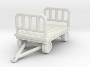 Luggage Cart 1/48 in White Natural Versatile Plastic