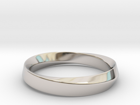Mobius Ring - 180 _ Wide in Platinum: 5 / 49
