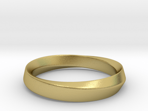 Mobius Ring - 180 _ Wide in Natural Brass: 5 / 49