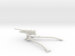 1/30 Breda 47mm 32 caliber anti-tank gun in White Natural Versatile Plastic