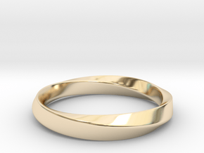 Mobius Ring - 270 _ Wide in 14K Yellow Gold: 5 / 49
