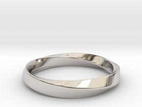 Mobius Ring - 270 _ Wide in Platinum: 5 / 49