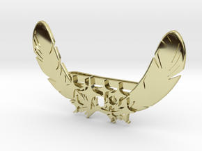 2 Feather and 9 Stars Collar / Tie Clip  -  LLFes in 18k Gold Plated Brass