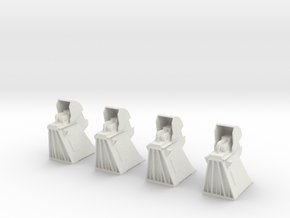 Apollo MLP Hold Downs 1:72 4 Pack in White Natural Versatile Plastic