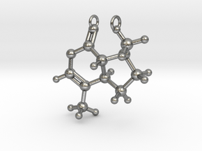 3D Catnip (Nepetalactone) Molecule Necklace in Natural Silver