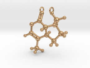 3D Catnip (Nepetalactone) Molecule Necklace in Natural Bronze